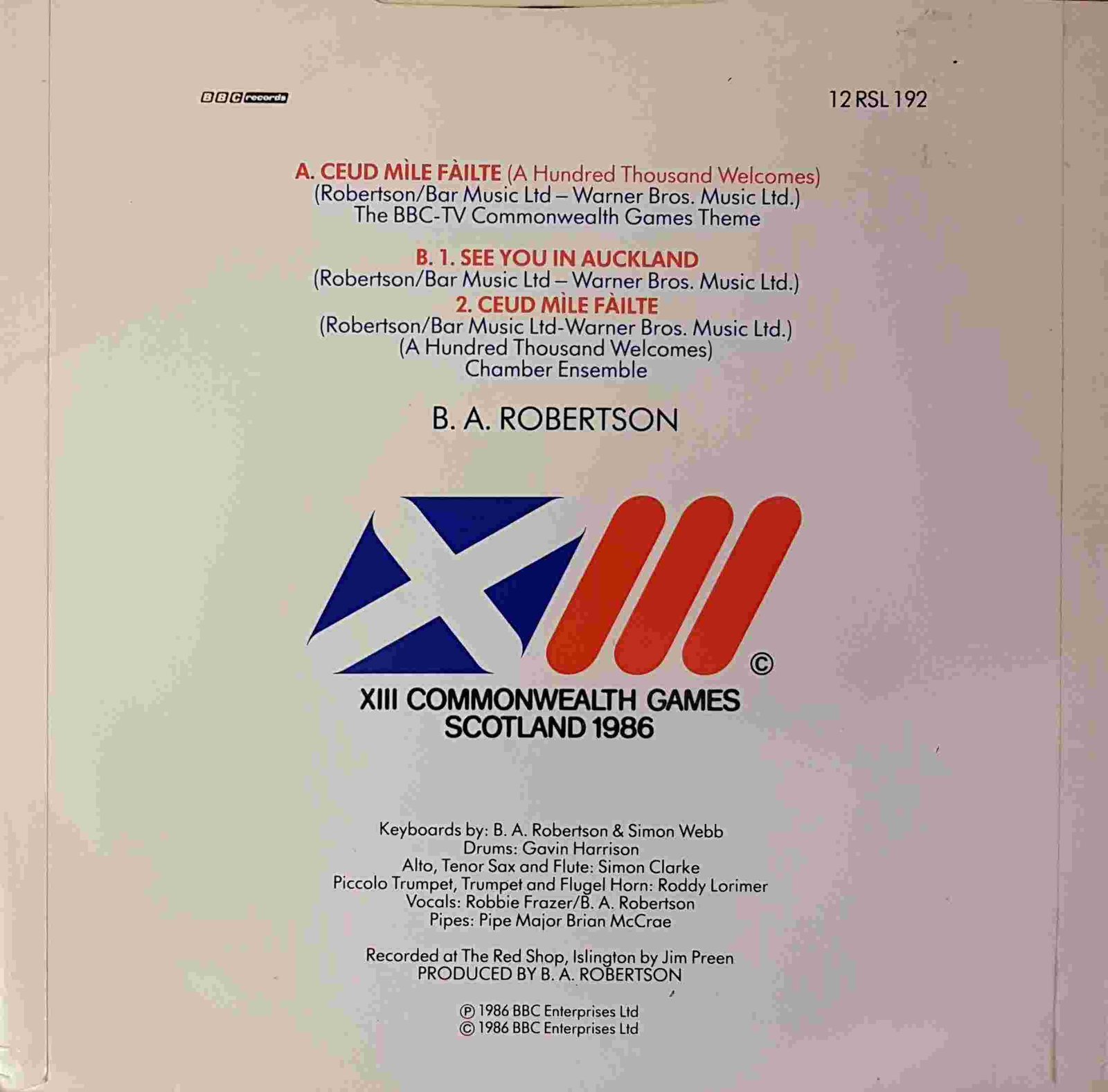 Back cover of 12 RSL 192